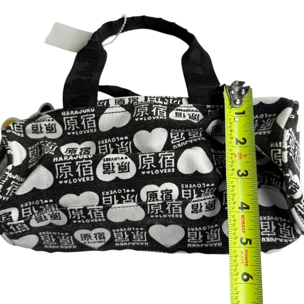 New NWT HARAJUKU Lovers Mini Bag. Hearts. Black White Gwen Stefani Mini Bag - Picture 6 of 6